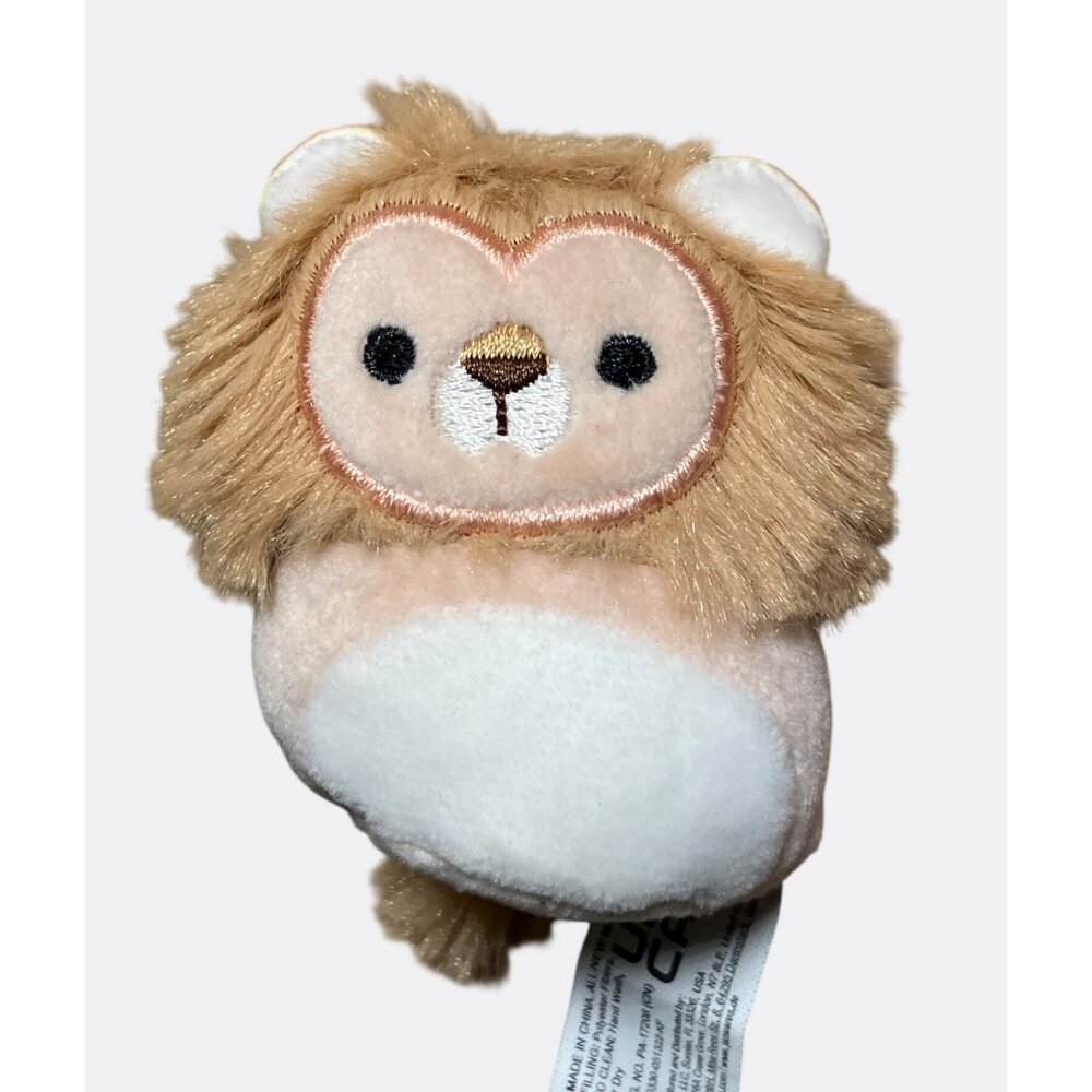 Squishville By Squishmallows Mini Plush Lion 2022 Soft Toy Beige and White